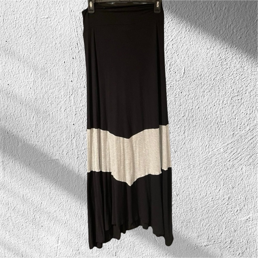 AB Studio Color Block Maxi Skirt